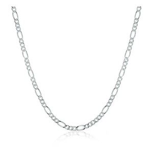 STERLING SILVER * Italian 2mm Figaro Chain Necklace